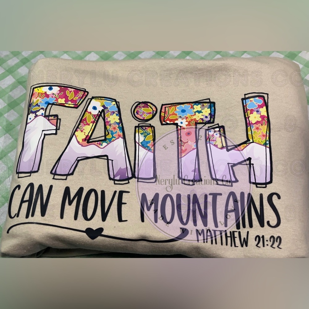 Faith can move mountains long sleeve